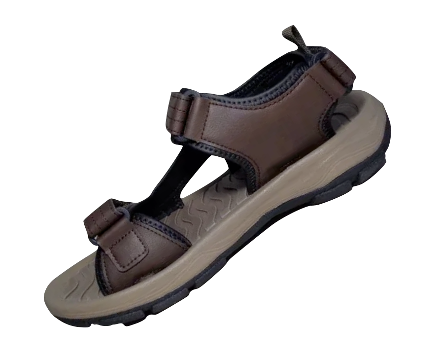Khombu Men's Strap Sandal, Brown